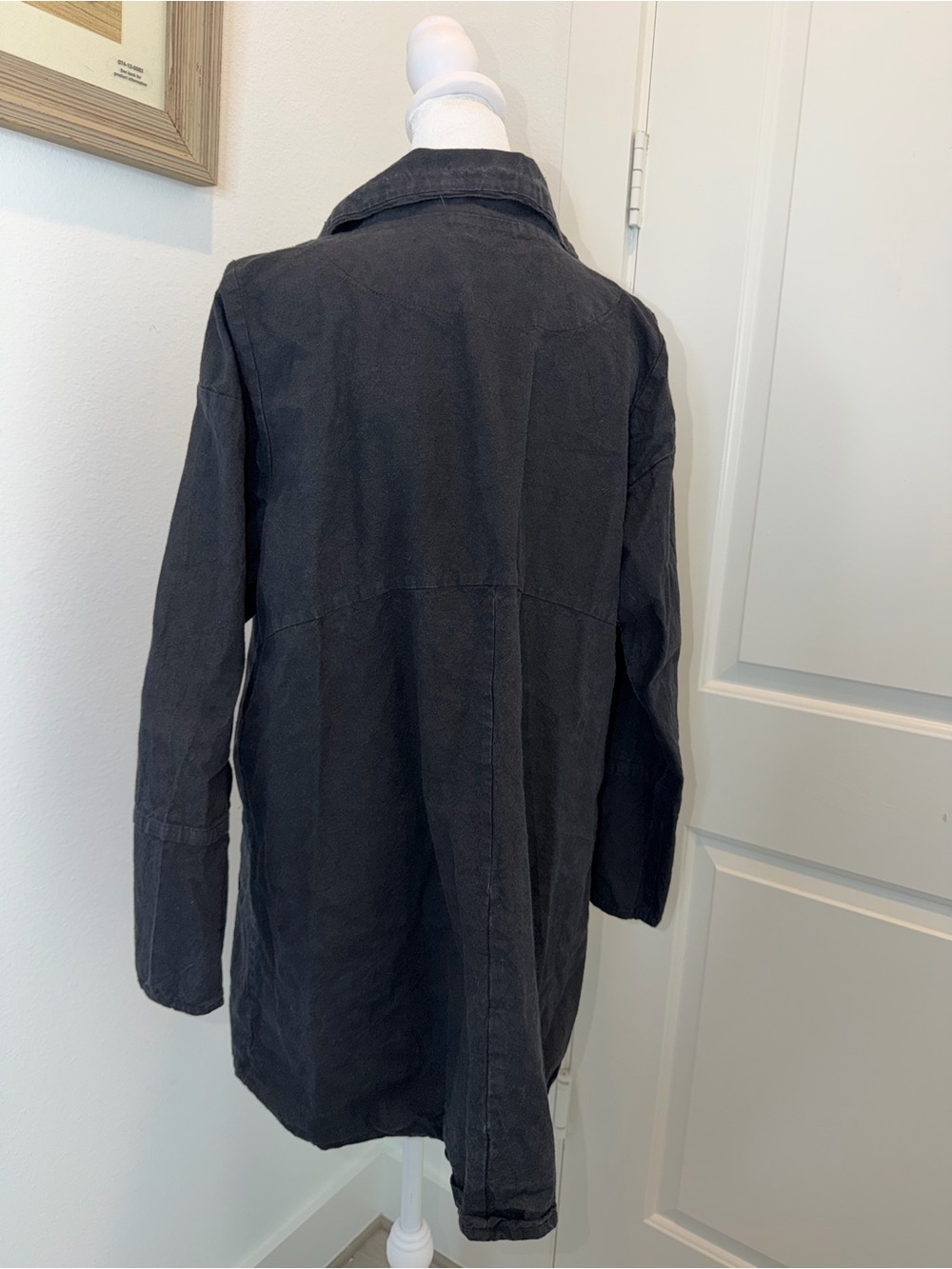 Blue Fish Black Button-Front Utility Jacket blouse - Picture 3 of 11